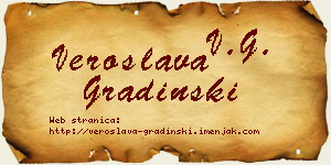 Veroslava Gradinski vizit kartica